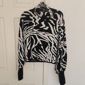 ✨️NWT Silk & Salt Black And White Turtleneck Sweater XL